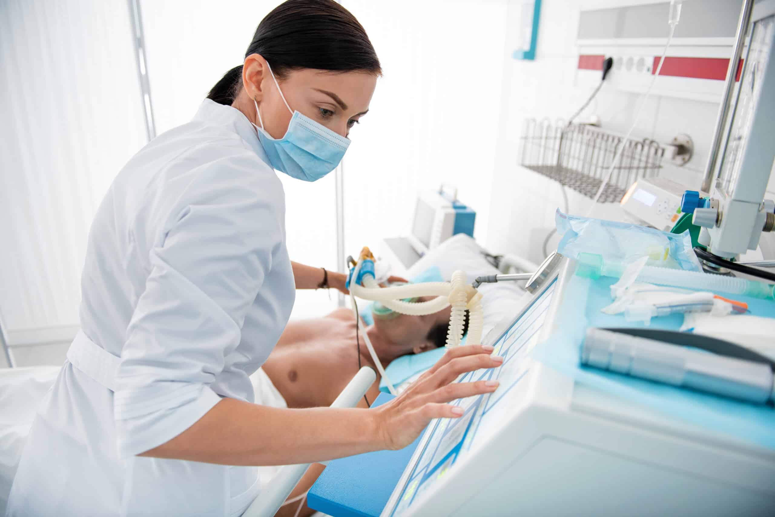 Optimizing ventilation and oxygenation via a ventilator – medical provider programing ventilation.