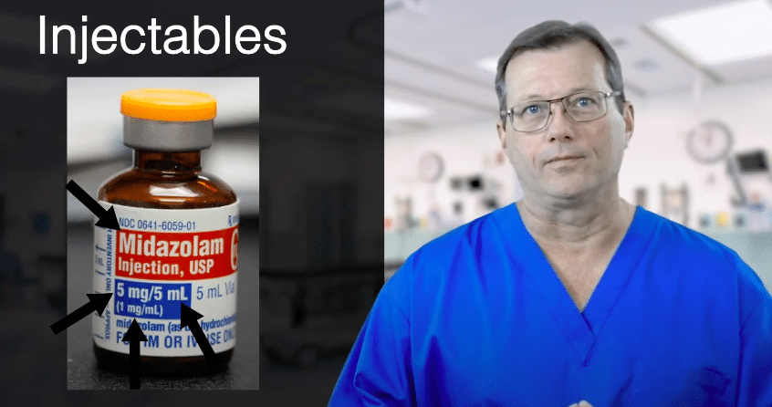 Drug label information to make calculations.