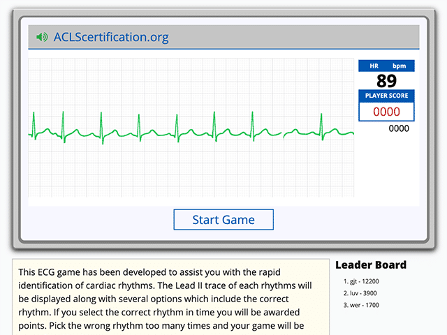 ECG Rhythm Recognition Game