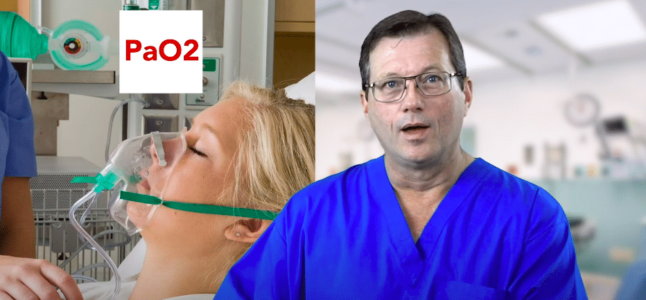 Blonde women wearing an oxygen mask.