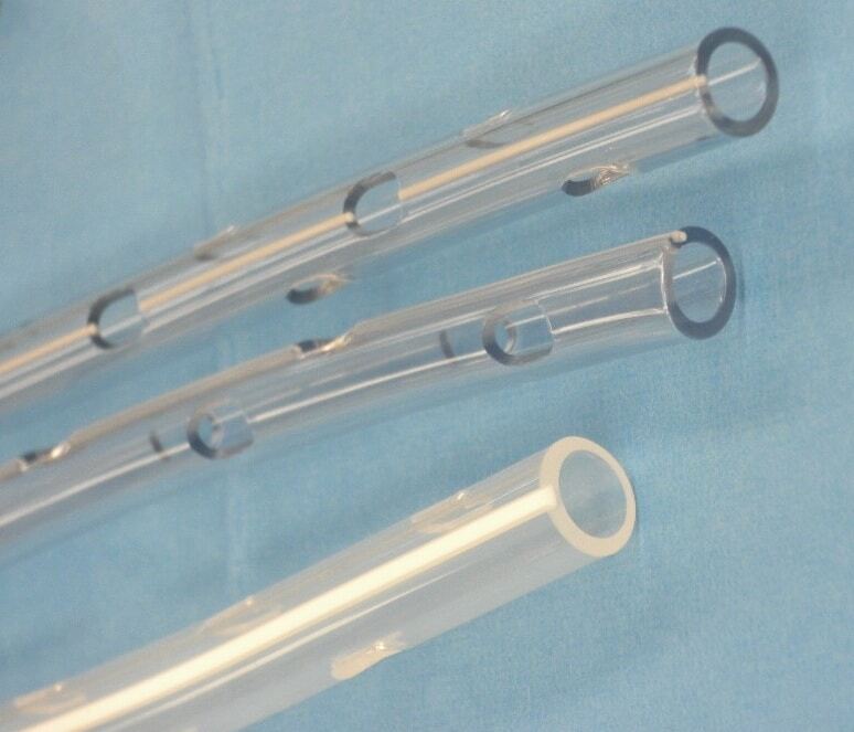 Chest Tubes Chest tube drainage holes.