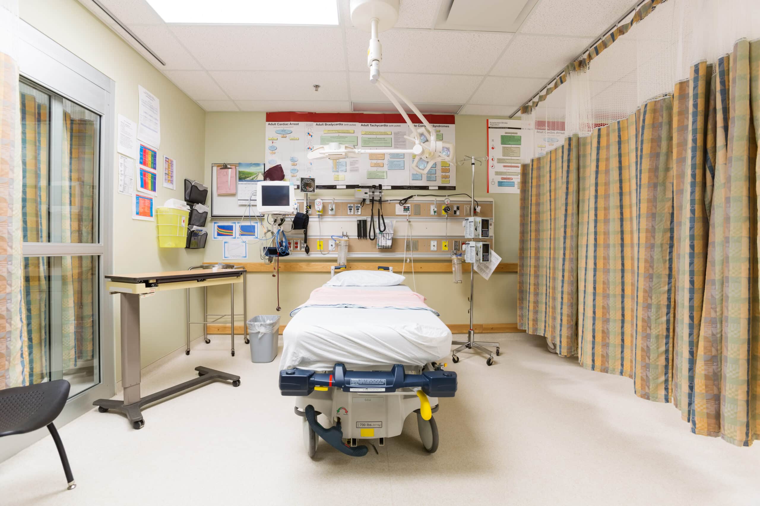 Low-risk ACS patients – ED with hospital bed.