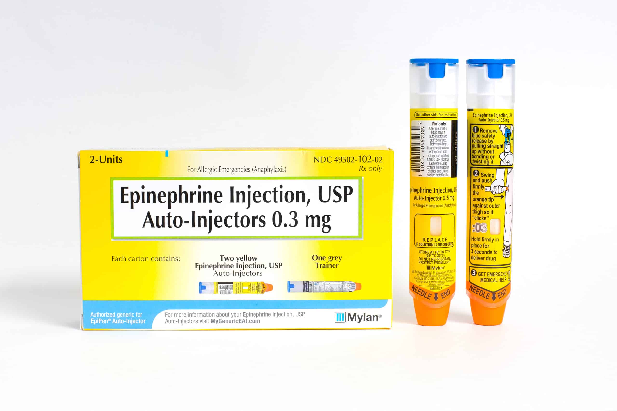Epinephrine autoinjectors.