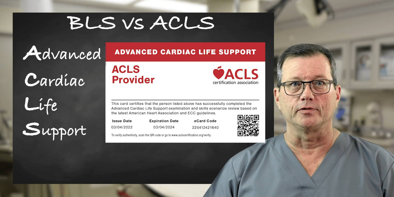 ACLS provider card.