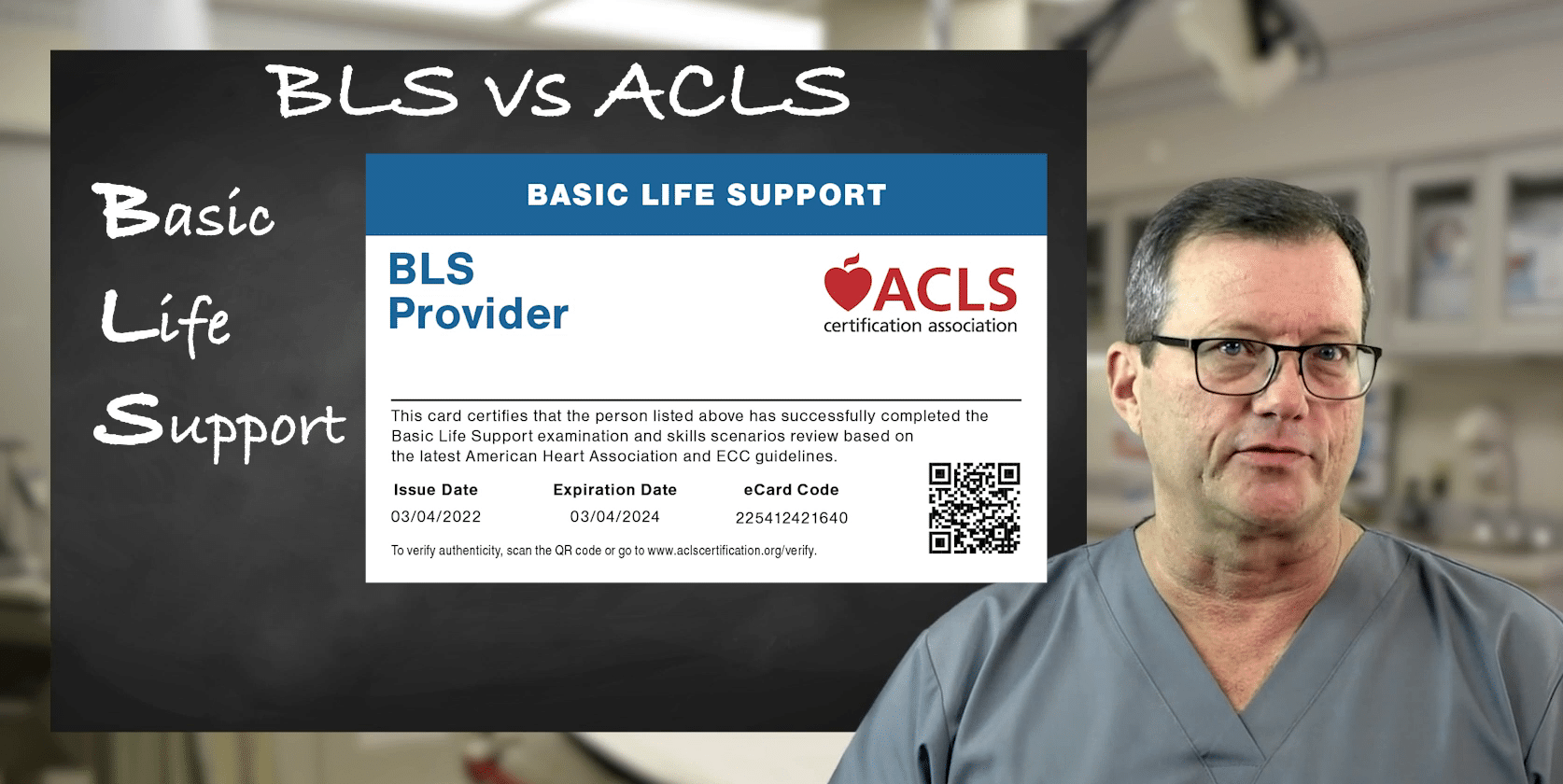 BLS provider card.