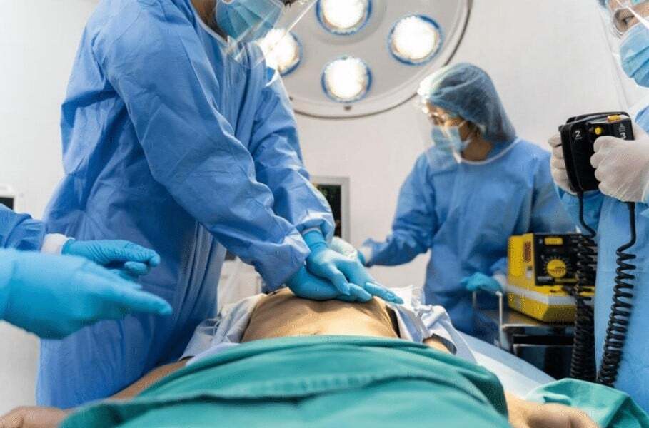  “CPR procedure in the hospital.”