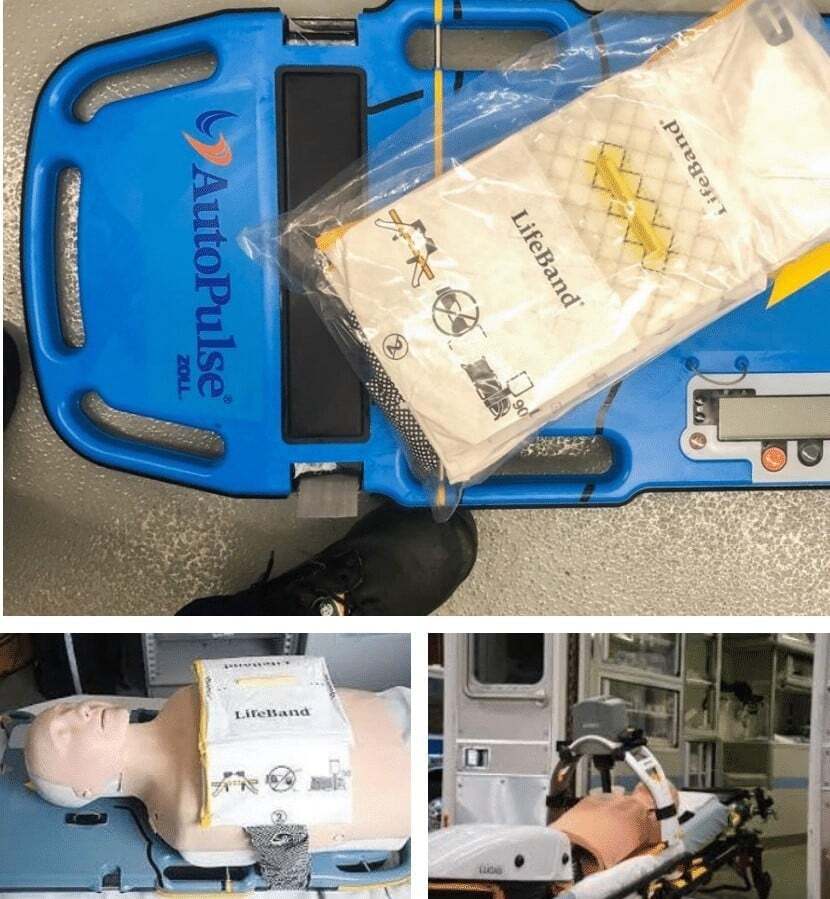“Auto-compression devices on manikin.”