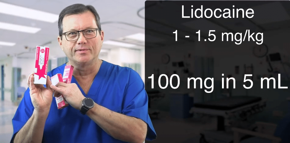 Lidocaine packaging.