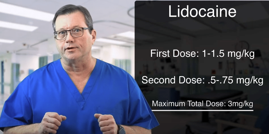 Lidocaine second dosing information.