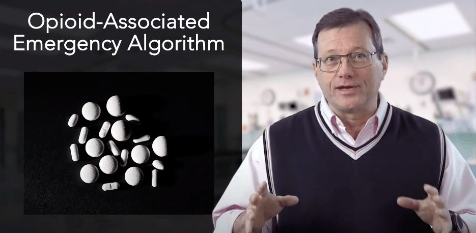 Review opioid-associated emergency algorithm.