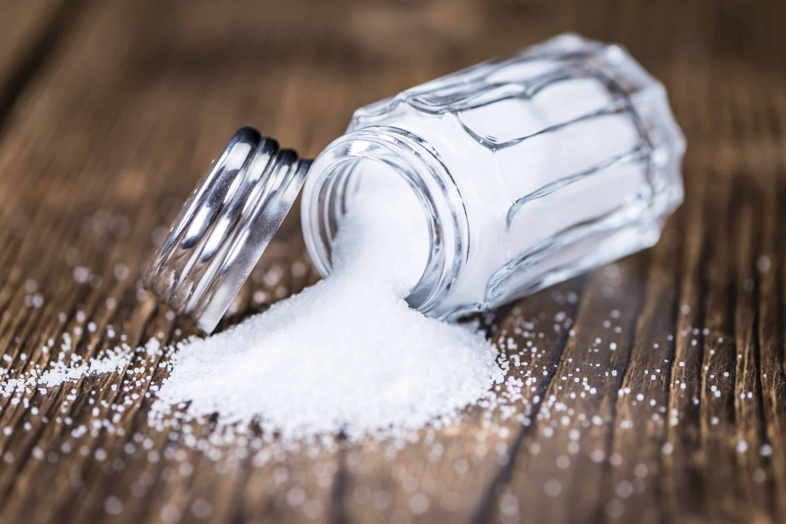 Sodium is an essential electrolyte - a spilled shaker of salt.