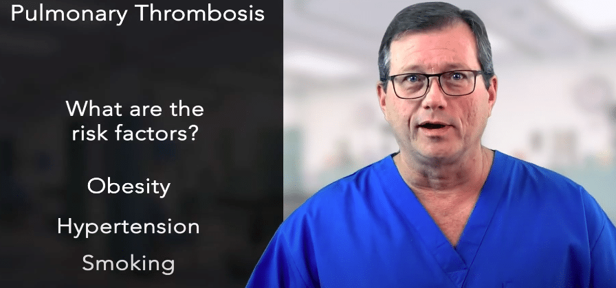 Risk factors for pulmonary embolism.