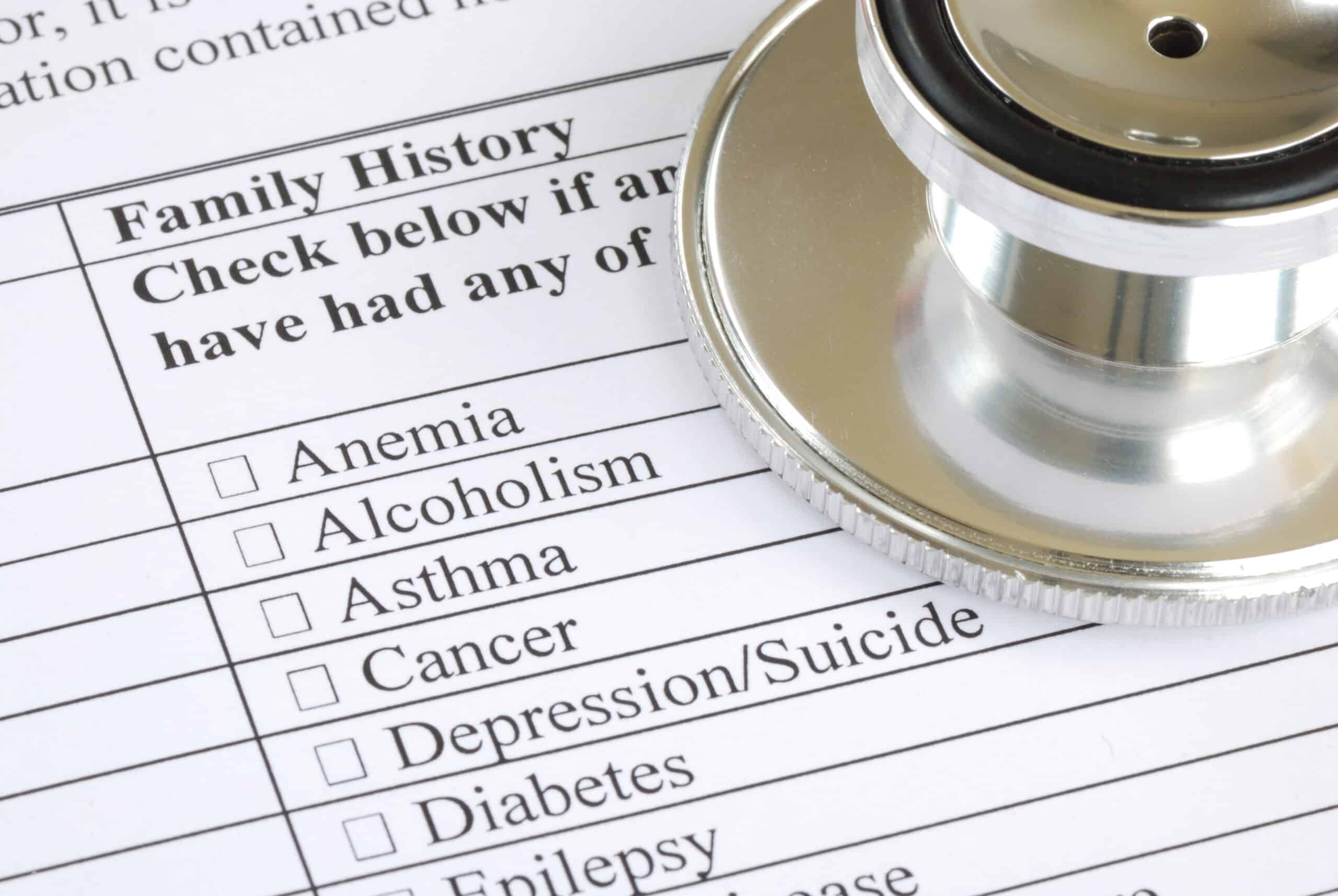 Family medical history includes the patient’s parents and siblings.
