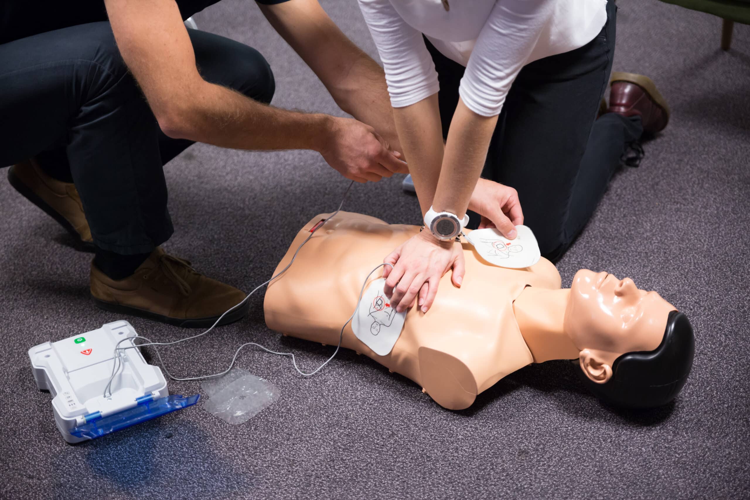 Defibrillator Resets Heart Rhythm The defibrillator resets the heart rhythm.