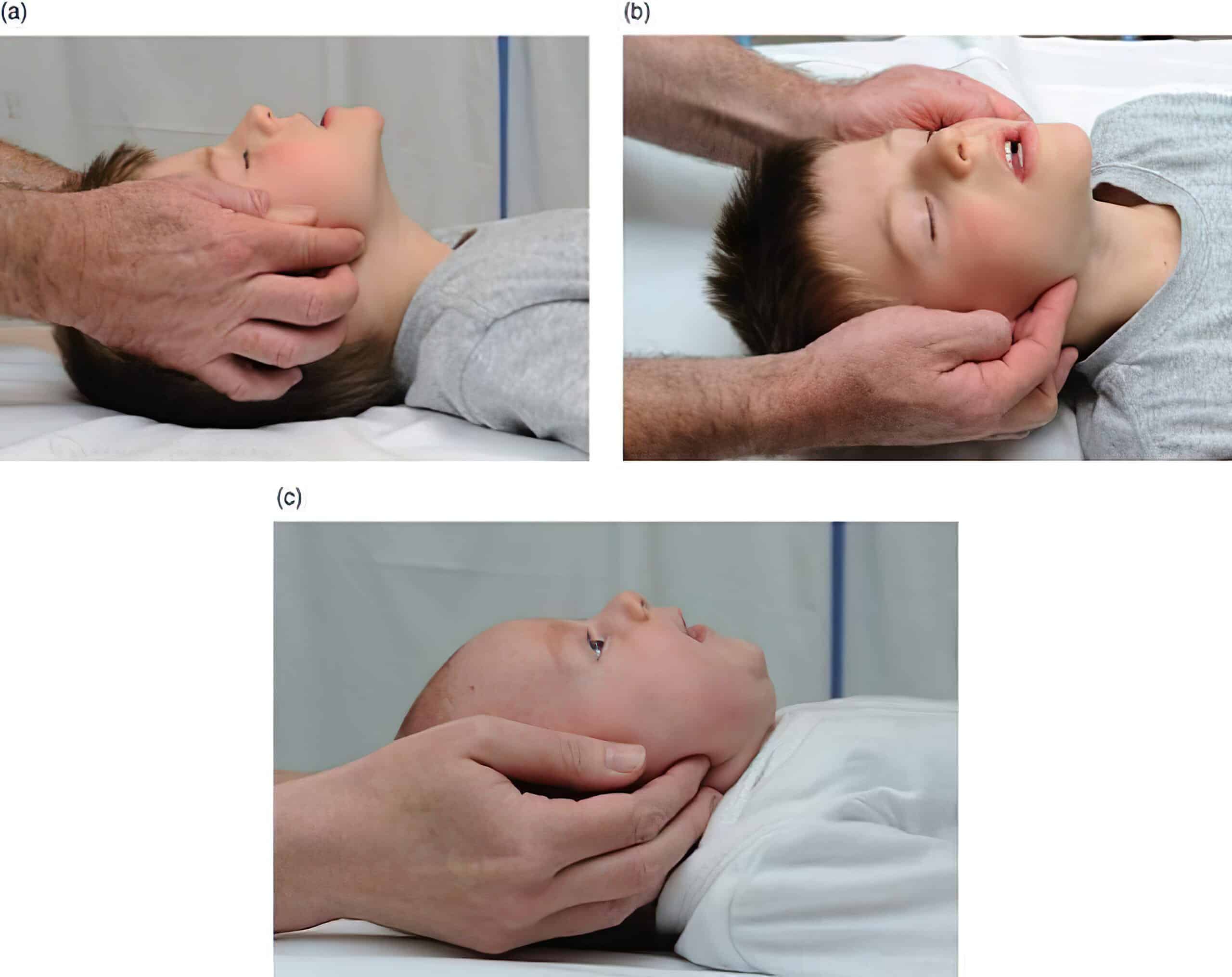 Proper jaw-thrust maneuver.