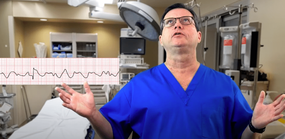 Patient in the story came to hospital for ventricular fibrillation.