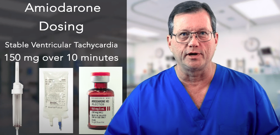 150mg/3mL amiodarone, 100mL D5W, and a 60 drop tubing.
