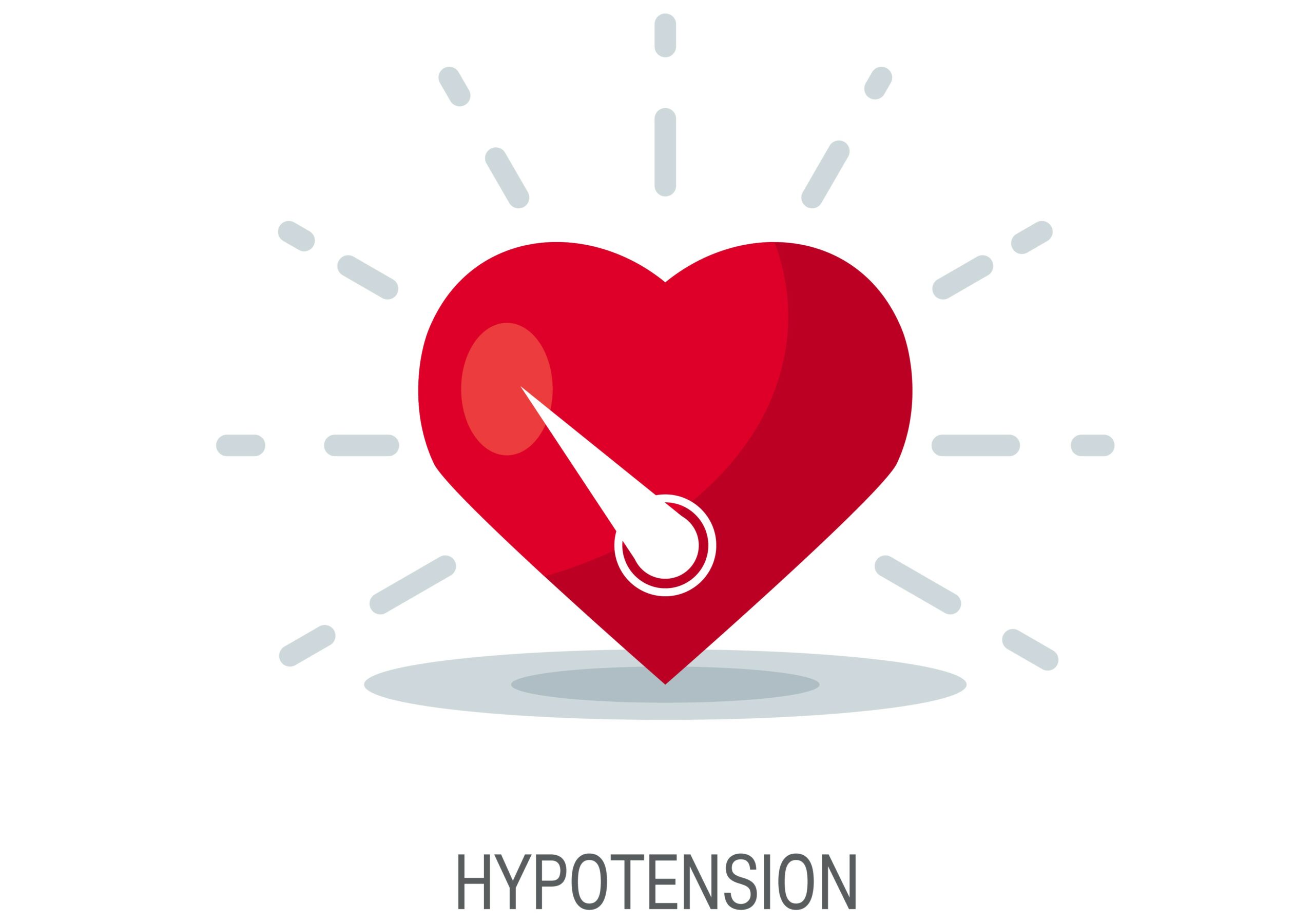 Hypotension - animated heart with a meter inside.