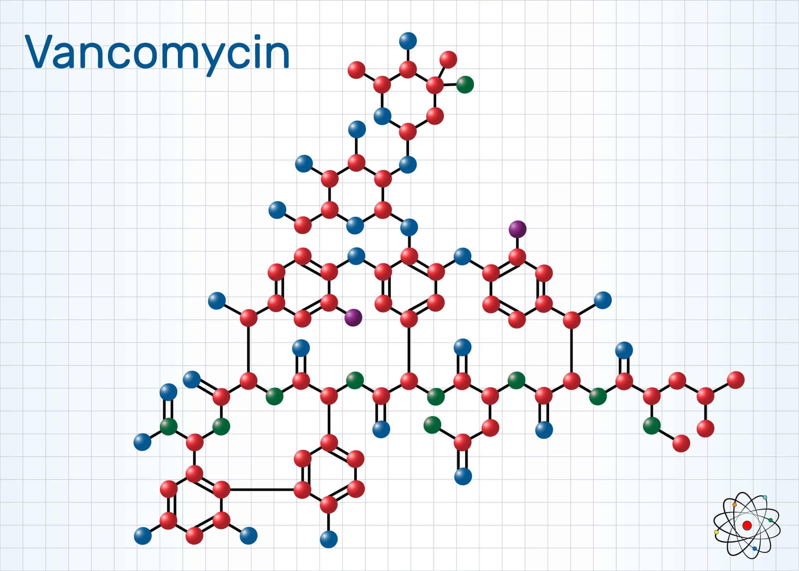 Vancomycin - a broad-spectrum antibiotic.