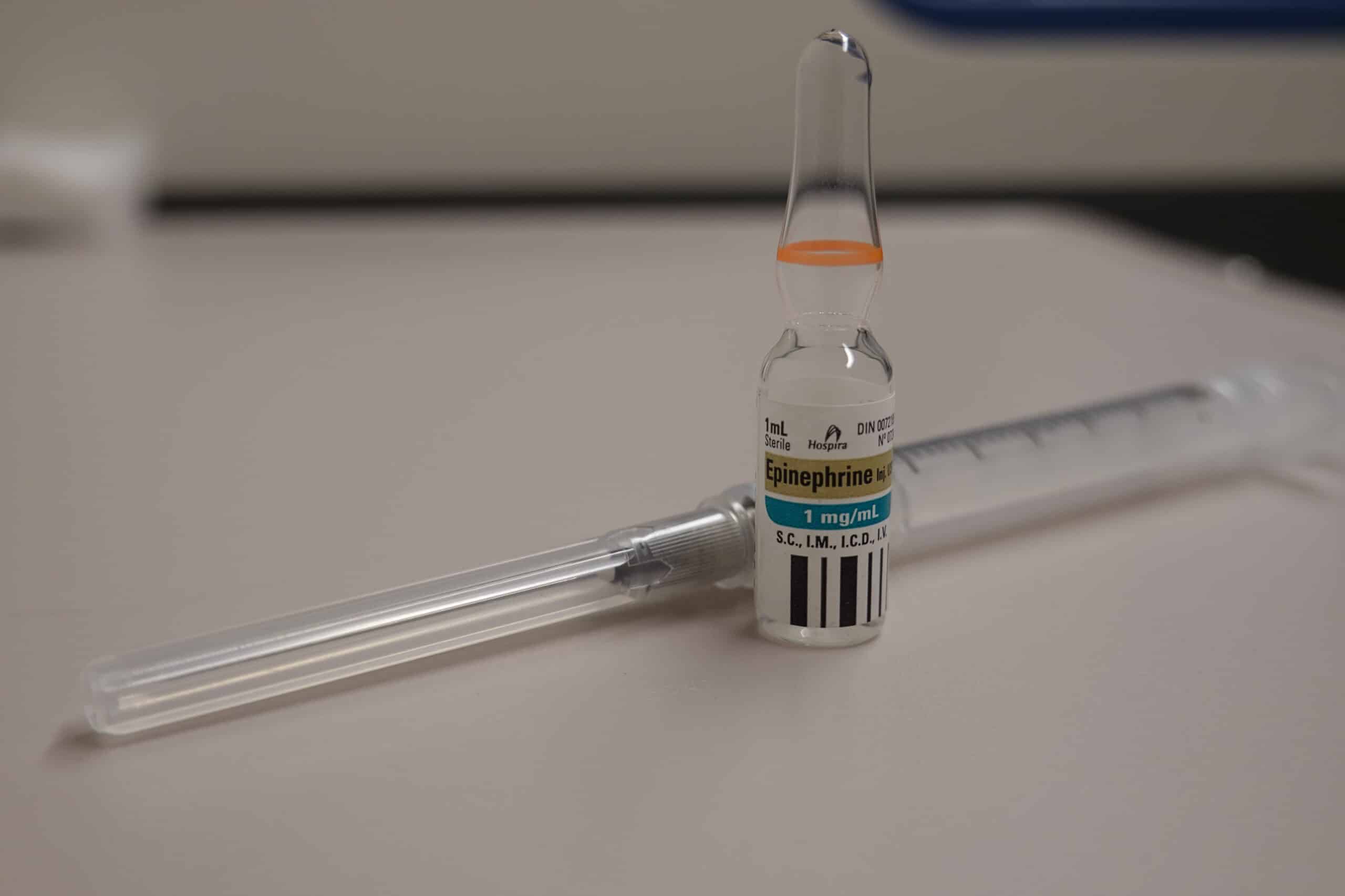 Epinephrine administered every 3 to 5 minutes.