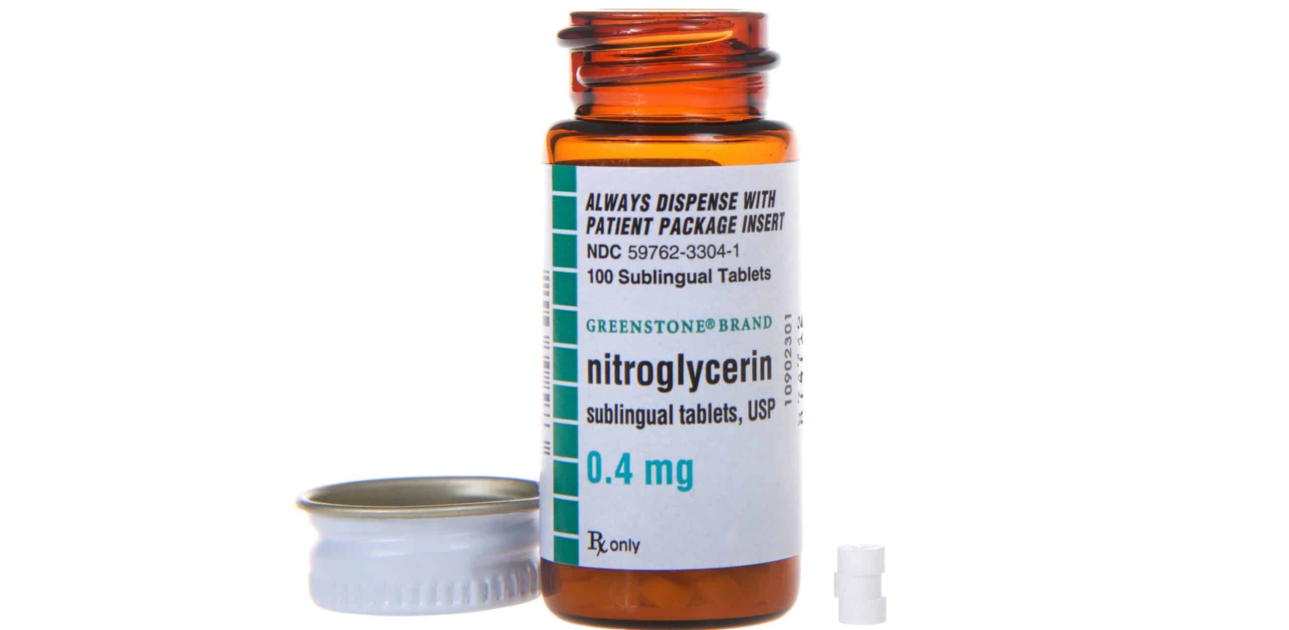 Nitroglycerin sublingual tablets.