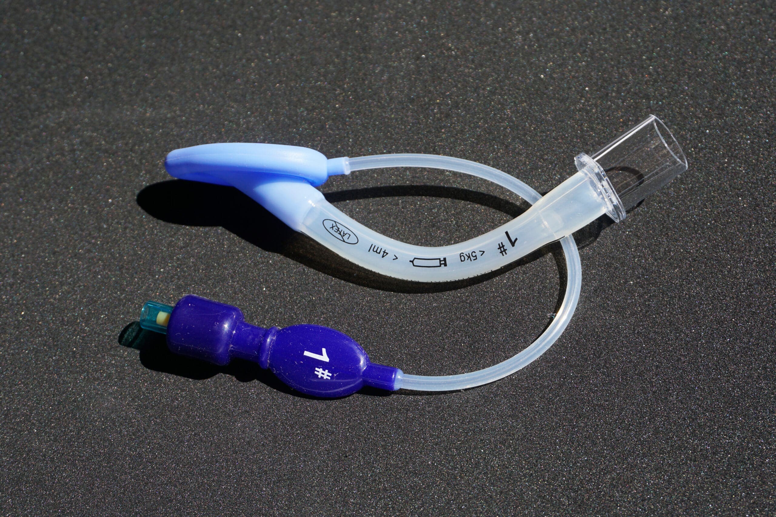 Example of a laryngeal mask for infants.