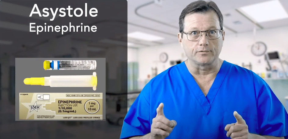 Epinephrine label.